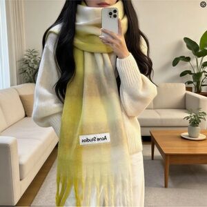 Acne Gradient Yellow and White Scarf